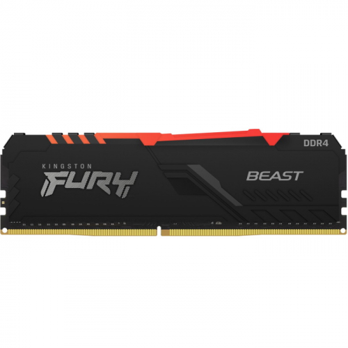 Память оперативная/ Kingston 16GB 3733MHz DDR4 CL19 DIMM 1Gx8 FURY Beast RGB