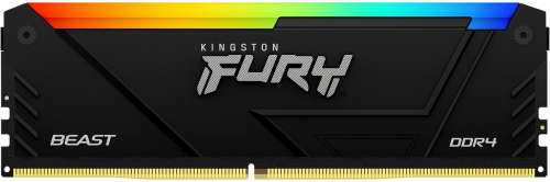 Память DDR4 8GB 3600MHz Kingston KF436C17BB2A/ 8 Fury Beast RGB RTL Gaming PC4-28800 CL17 DIMM 288-pin 1.35В single rank с радиатором Ret (KF436C17BB2A/8)