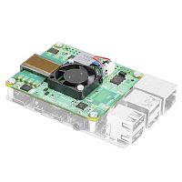 Плата интерфейсная Raspberry Pi Плата Power Over Ethernet (POE) Raspberry Pi PoE HAT+ for Raspberry Pi 3B+ и 4B, SC0468, для питания Raspberry Pi через Ethernet кабель. Вентилятор в комплекте. (RPI3-MODBP-POE)(RASP3328)(221-1857) (492820)