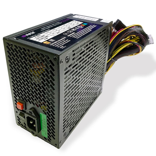 Блок питания HIPER HPB-550RGB (ATX 2.31, 550W, ActivePFC, RGB 140mm fan, Black) 85+, BOX