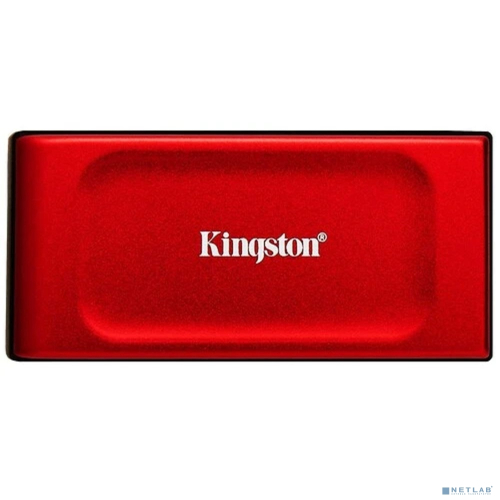 Твердотельный накопитель/ Kingston External SSD XS1000, 1000GB, Type-C/A, USB 3.2 Gen 2, R/W 1050/1000MB/s, 70x33x14mm, 29g., Red (12 мес) (SXS1000R/1000G)