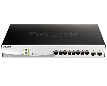D-Link PROJ Smart L2 Switch 8х1000Base-T PoE, 2х1000Base-X SFP, PoE Budget 130W, Compact CLI (DGS-1210-10MP/ F3A) (DGS-1210-10MP/F3A)