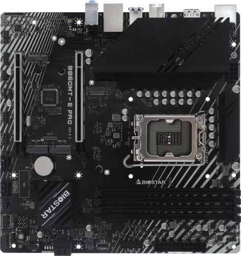 Материнская плата Biostar B860MT-E PRO Soc-1851 Intel B860 4xDDR5 mATX AC`97 8ch(7.1) 2.5Gg RAID+HDMI+DP