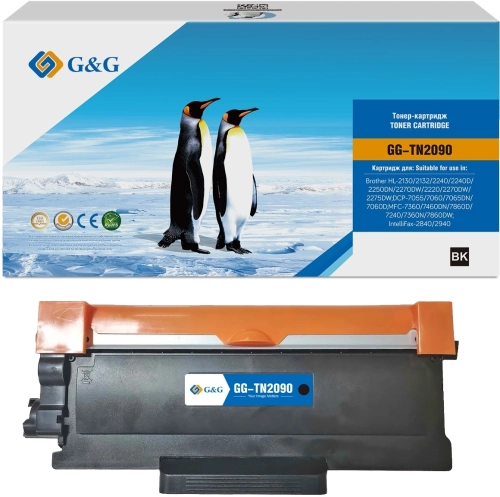 G&G toner-cartridge for Brother HL-2130/ 2132/ 2240/ 2240D/ 2250DN/ 2270DW/ 2220/ 2270DW/ 2275DW;DCP-7055/ 7060/ 7065DN/ 7060D;MFC-7360/ 7460DN/ 7860D/ 7240/ 7360N/ 7860DW;IntelliFax-2840/ 2940 without chip 1200 pages (GG-TN2090)