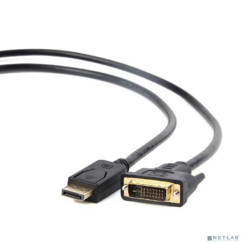 Bion Кабель DisplayPort - DVI, 20M/ 24+1M, позолоченные контакты, 1,8м, черный [BXP-CC-DPM-DVIM-018]