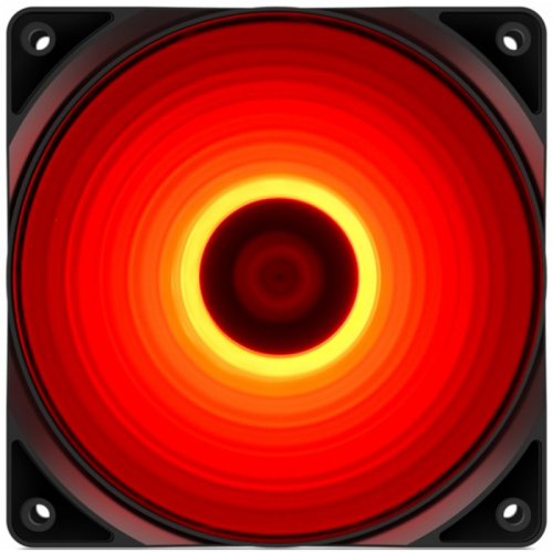 Кулер DEEPCOOL RF120R 120x120x25мм (96шт./ кор, LED Red подсветка, 1300об/ мин) Retail фото 2