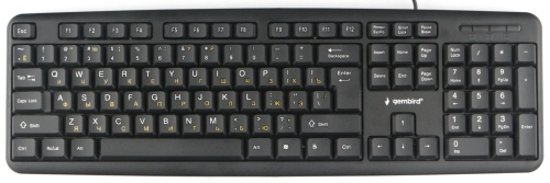Клавиатура Gembird KB-8320U-Ru_Lat-BL, черный, USB, кнопка переключения RU/LAT, 104 клавиши (KB-8320U-RU_LAT-BL)