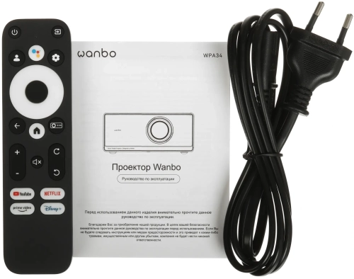 Проектор Wanbo X5 Pro (6970885351068) Проектор Wanbo X5 Pro (Android 11, 1080P, 1100 ANSI, 2+16G, автофокус, чёрный, WPA34) (6970885351068) фото 13