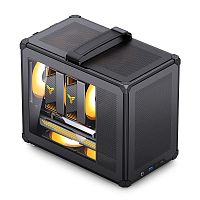 Корпус без блока питания/ Case JONSBO C6 MAX Handle, Mini-Tower, TG, no fan, 1xUSB-A 3.0 + 1xUSB-C 3.1, mATX, mITX Black (C6 MAX BLACK)