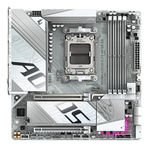Материнская плата Gigabyte B850M A ELT WF6E ICE SocketAM5 AMD B850 4xDDR5 mATX AC`97 8ch(7.1) 2.5Gg RAID+HDMI