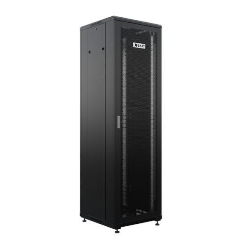 Телекоммуникационный шкаф (4401) Бастион SKAT TB-22R660PF-B Телекоммуникационный шкаф 22U/600x600мм/Пд-перф/Зд-металл/RAL9005/47,5кг/1.5 л.г