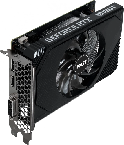 Видеокарта Palit PCI-E 4.0 RTX3050 STORMX OC NVIDIA GeForce RTX 3050 6Gb 96bit GDDR6 1042/ 14000 DVIx1 HDMIx1 DPx1 HDCP Ret (NE63050S18JE-1070F/1072F) фото 3