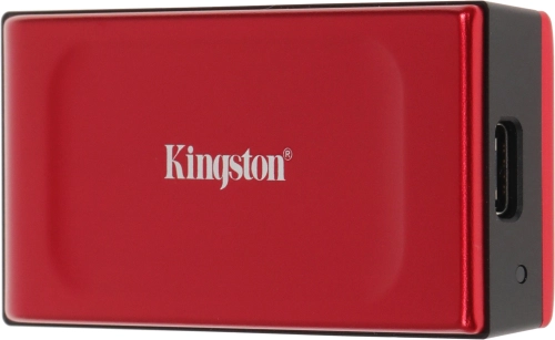 Твердотельный накопитель/ Kingston External SSD XS1000, 1000GB, Type-C/A, USB 3.2 Gen 2, R/W 1050/1000MB/s, 70x33x14mm, 29g., Red (12 мес) (SXS1000R/1000G) фото 4