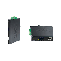 IFT-802TS15 индустриальный медиа конвертер/ IP30 Slim type Industrial Fast Ethernet Media Converter SC SM-15KM (-40 to 75 degree C)