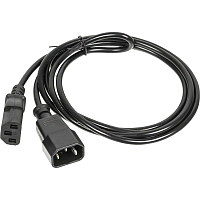 Cable with connector C13 - C14 on wire PVC 3 * 1.00 1.8 meter. black (PVC-AP 3X1.0 C13C14 1.8M)