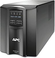 Источник бесперебойного питания APC Smart-UPS 1000VA/700W, Line-Interactive, LCD, Out: 220-240V 8xC13 (4-Switched), SmartSlot, USB, SmartConnect, Black (SMT1000IC)