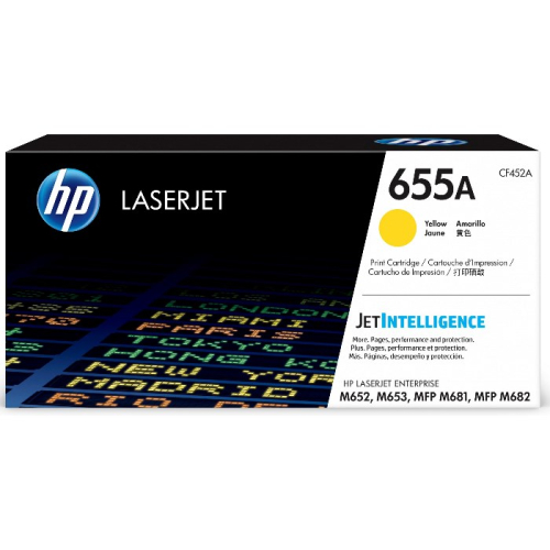 Картридж HP 655A LaserJet желтый (CF452A)