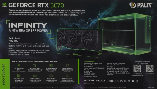 Видеокарта Palit PCI-E RTX5070 Infinity 3 NVIDIA GeForce RTX 5070 12Gb 192bit GDDR7 2325/ 28000 HDMIx1 DPx3 HDCP Ret (NE75070019K9-GB2050S) фото 12