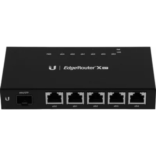 Маршрутизатор/ Compact but powerful router sporting (5) Gigabit RJ45 ports with passive PoE support and an SFP port (ER-X-SFP) фото 3