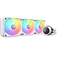 Система жидкостного охлаждения для ПК/ Water Cooling System NZXT Kraken 360 RGB (270W, 360mm, LED temp., White, RGB/ Fans: 3x120mm, 78.86CFM, 33.88dBA, 1800RPM/ Pump height 55.97mm, 2800RPM, Rad thickness (RL-KR360-W1)