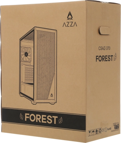Корпус Azza FOREST черный без БП ATX 4x120mm 2xUSB3.0 audio bott PSU (CSAZ-370 FOREST) фото 14