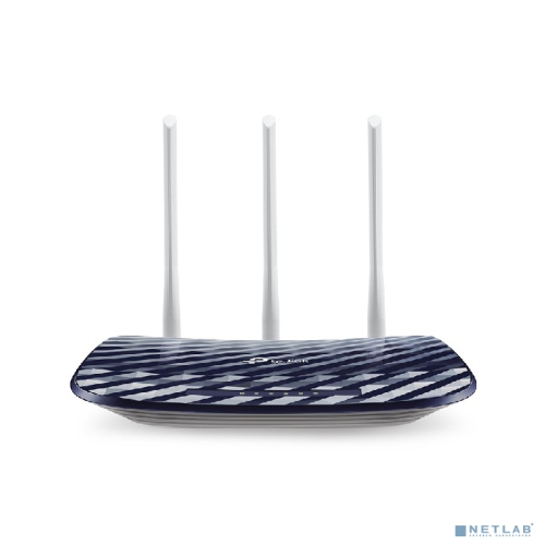 TP-Link Archer C20(RUSP), AC750 Двухдиапазонный Wi-Fi роутер, до 300 Мбит/ с на 2,4 ГГц + до 433 Мбит/ с на 5 ГГц, 3 антенны, 1 порт WAN 10/ 100 Мбит/ с + 4 порта LAN 10/ 100 Мбит/ с