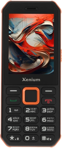 Мобильный телефон Xenium X300 черный/ оранжевый моноблок 2Sim 2.8 240x320 Nucleus 0.3Mpix GSM900/ 1800 MP3 FM microSD max32Gb (CTX300OB/00)