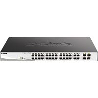 D-Link PROJ Smart L2 Switch 24x1000Base-T PoE, 4xCombo 1000Base-T/ SFP, PoE Budget 370W, Compact CLI (DGS-1210-28MP/ F4A) (DGS-1210-28MP/F4A)