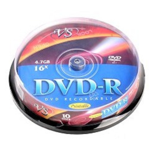 DVD-R Диски VS 4.7Gb, 16x, Сake Box 10шт. (VSDVDRCB1001)