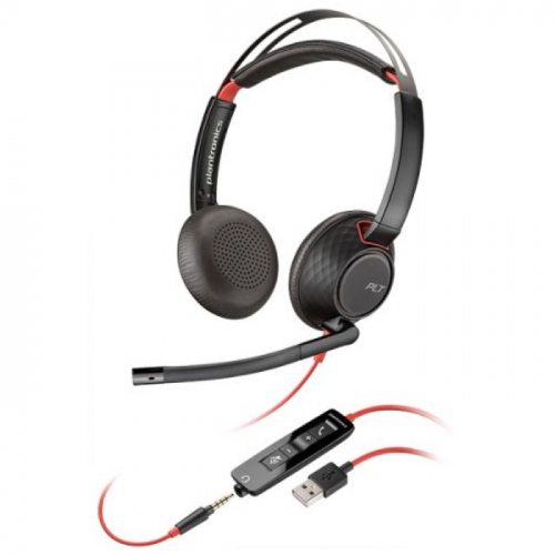 Гарнитура Poly Blackwire C5220-A , wired, stereo, USB-A,WW (207576-201)