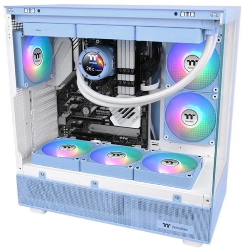 Вентилятор для корпуса Thermaltake CT120 EX Sync Hydrangea Reverse ARGB 120х120x25 синий 4-pin 31.2дБ (упак.:3шт) (CL-F198-PL12BU-A) Ret фото 5