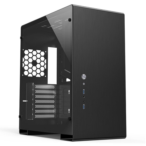 Корпус JONSBO U5 Black без БП, боковые панели из закаленного стекла, mini-ITX, micro-ATX, ATX, черный