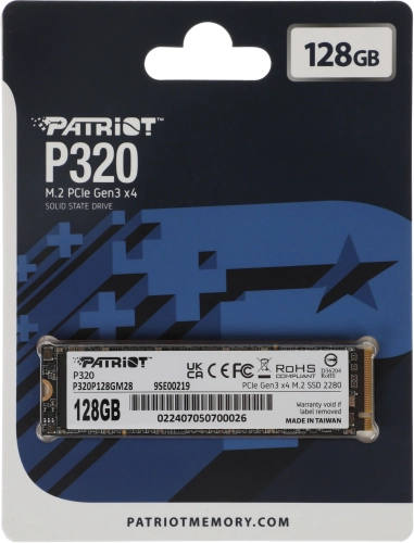 Накопитель SSD Patriot PCIe 3.0 x4 128GB P320P128GM28 P320 M.2 2280 фото 5