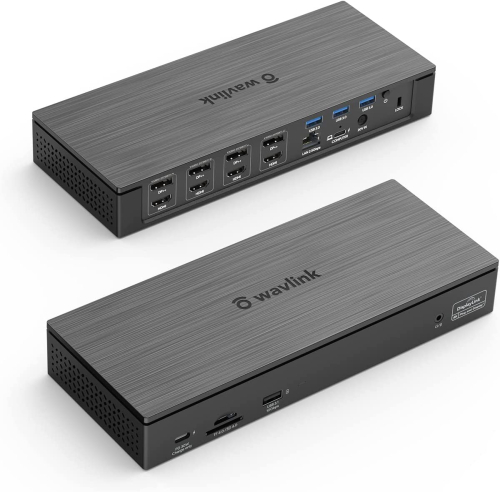 Док-станция Docking Station WAVLINK USB-C/Thunderbolt3/USB-A Quad 4K Display/100W PowerDelivery Include 20V/9A Power Adapter/ 4xUSB3.0/1xUSB-C/4xDP 4K 60HZ/4xHDMI 4K 60HZ/1xGigabit LAN/1xAudio In/Out/1xCardReader (WL-UG69PD8 PRO) фото 2