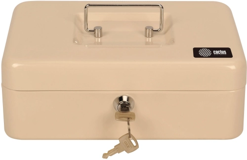 Ящик для денег без номинала Cactus CS-CB-003WT 90x250x180 бежевый сталь 1.367кг