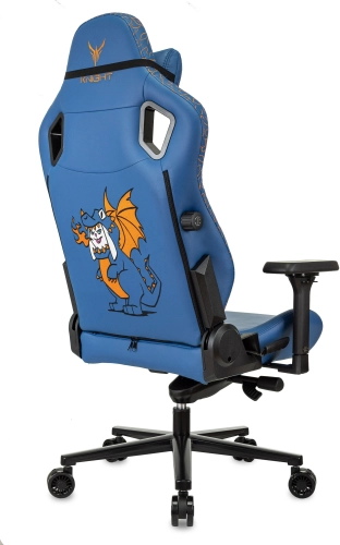 Кресло игровое Knight Craft Dragon синий экокожа крестов. металл (KNIGHT CRFT DRAGON B) фото 6