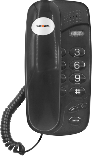 Телефон проводной Texet TX-238 черный (126898)