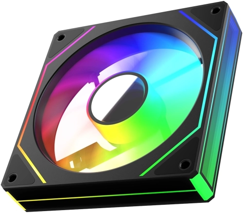 Вентилятор для корпуса Bloody CF-11 LCD ARGB 120х120x25 черный 4-pin 32дБ (упак.:1шт) (CF-11-ARGB120-BK) Ret фото 10