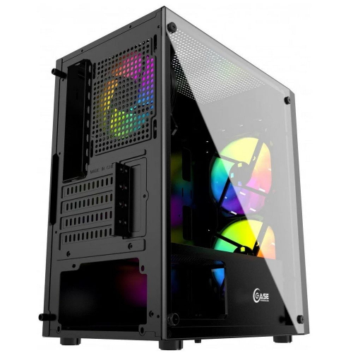 Powercase CMIMTB-L3 Корпус Mistral Micro T3B, Tempered Glass, Mesh, 2x 140mm + 1х 120mm 5-color fan, чёрный, mATX (CMIMTB-L3) фото 6