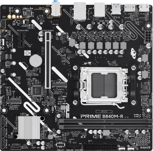 Материнская плата Asus PRIME B840M-R Socket AM5 AMD B840 2xDDR5 mATX AC`97 8ch(7.1) GbLAN RAID+HDMI+DP