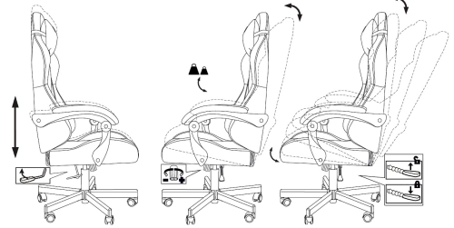 Кресло игровое Knight Terminator розовый Velvet 36 крестов. металл (KNIGHT TERMINATOR PK) фото 17