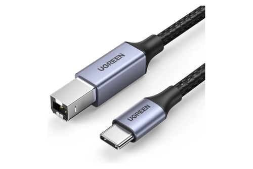 Кабель для принтера UGREEN US370 (45106) USB-C 2.0 To USB-B 2.0 Print Cable. Длина: 2м. Цвет: черный (45106_)