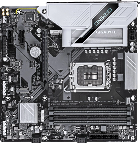 Материнская плата Gigabyte B760M GAMING PLUS WIFI DDR4 Soc-1700 Intel B760 4xDDR4 mATX AC`97 8ch(7.1) GbLAN RAID+HDMI+DP (B760M G P WIFI DDR4)