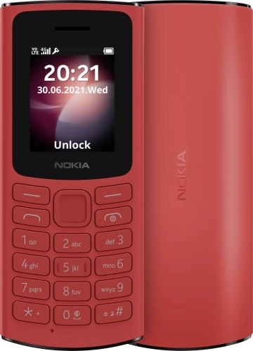 Мобильный телефон Nokia 106 DS TA-1564 красный моноблок 1.8 120x160 Series 30+ GSM900/ 1800 GSM1900 (1GF019BPB1C02)