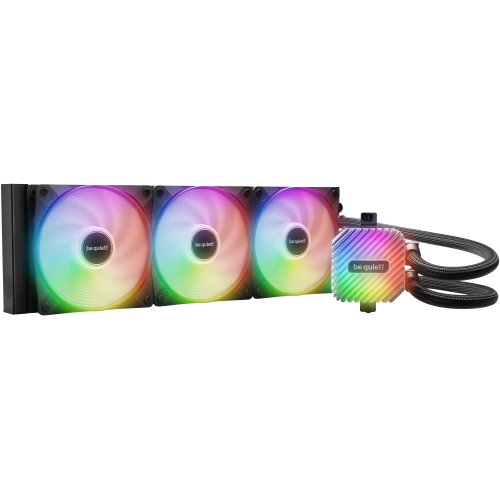 Водяное охлаждение для процессора/ Water Cooling System be quiet! LIGHT LOOP 360mm (250W, 360mm, Black, ARGB/ Fans: 3x120mm, 61.8CFM, 36.8dBA, 2100RPM/ Pump 2900RPM, Rad thickness 27mm/ S: 1851, 1700, (BW022)