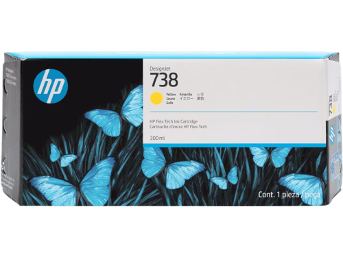 Картридж/ HP 738 300-ml Yellow DesignJet Ink Cartridge (676M8A)