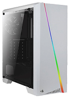 Корпус Aerocool Cylon White, ATX, без БП, RGB-подсветка, окно, картридер, 1x USB 3.0 + 2x USB 2.0, 1х120-мм вентилятор в комплекте