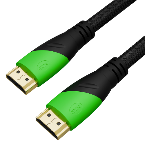 GCR PRO Кабель 7.5m HDMI 2.0, нейлон, HDR 4:4:4, Ultra HD, 4K 60 fps 60Hz/5K*30Hz, 3D, AUDIO, 18.0 Гбит/с, 28/28 AWG, 3 X экран, черный, GCR-53132