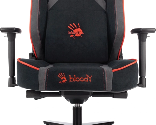 Кресло игровое A4Tech Bloody GC-680 черный/ серый искусственная замша с подголов. крестов. металл (BLOODY GC-680 BLACK) фото 12