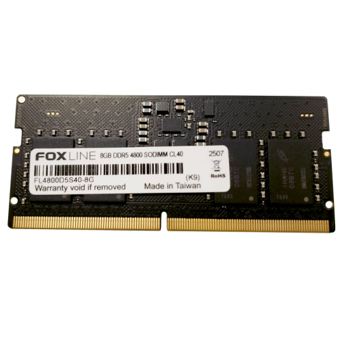 Память оперативная/ Foxline SODIMM 8GB 4800 DDR5 CL 40 (FL4800D5S40-8G)